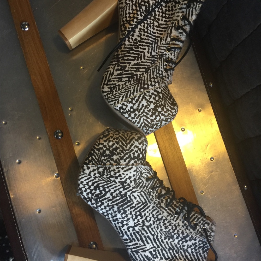 Jeffrey Campbell Lita Fur Combat Boot - Picture 3 of 4